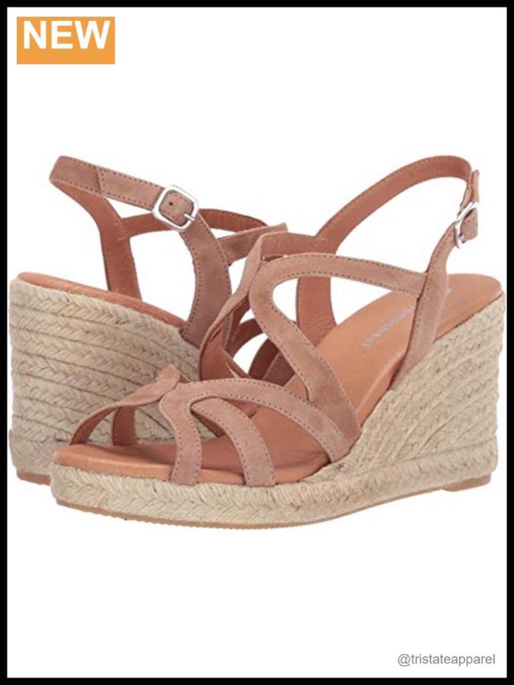 Eric Michael Lindsey Leather Wedge Sandal Padded Slingback
